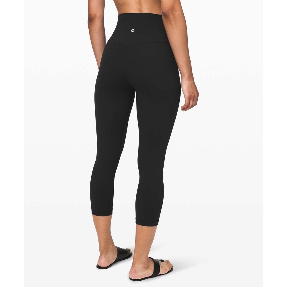 Lululemon Align High Rise Crop 21" Capris Black Athletic Leggings Gym Womens 6